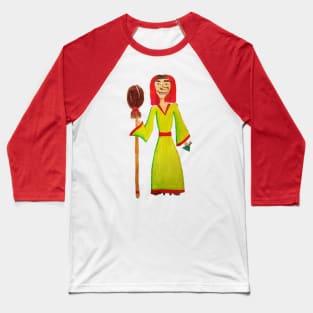 Witch with broom Baseball T-Shirt